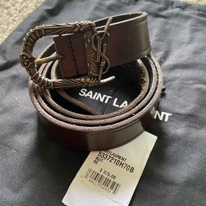 YSL Celtique Monogram Belt | Nut | Size 95 |